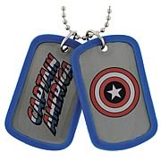 Captain America Double Sided Dog Tag Necklace